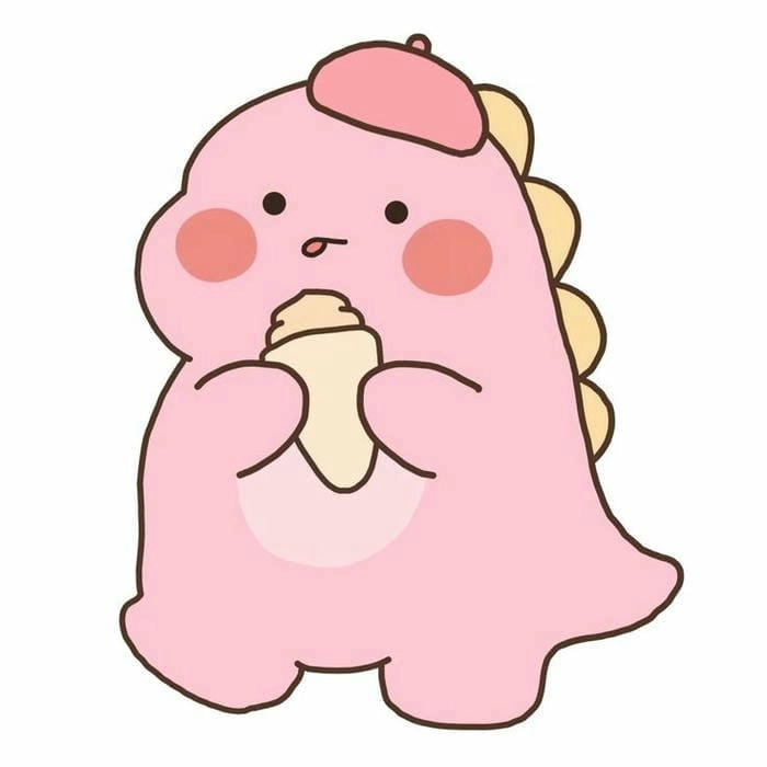 Ảnh khủng long chibi siêu dễ thương nổi bật