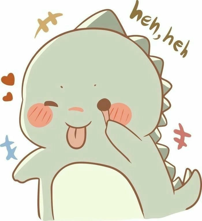 Hình nền khủng long chibi cute cho điện thoại