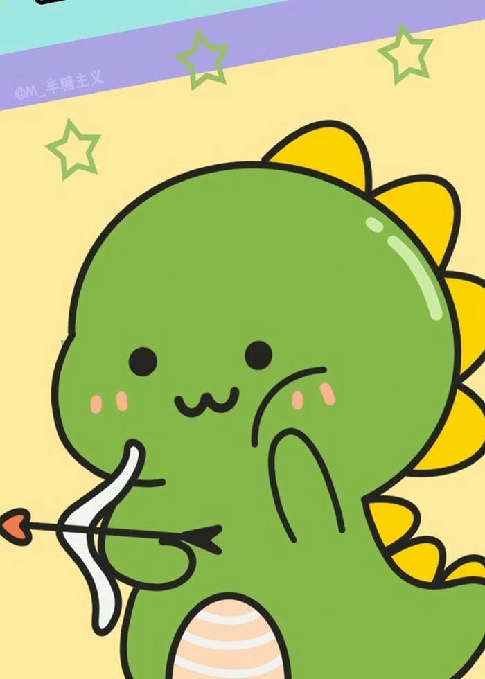 Khủng long chibi vẽ tay siêu đáng yêu lạ lùng