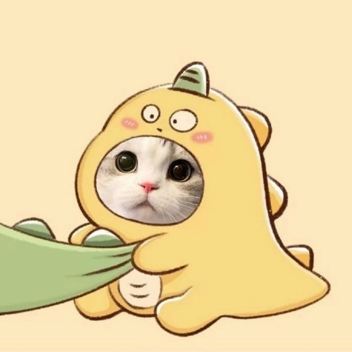 Mèo chibi dễ thương trong từng nét vẽ tinh tế