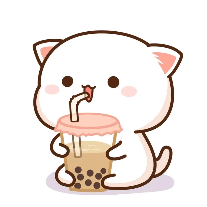 Hình mèo chibi nhẹ nhàng dễ thương tinh nghịch