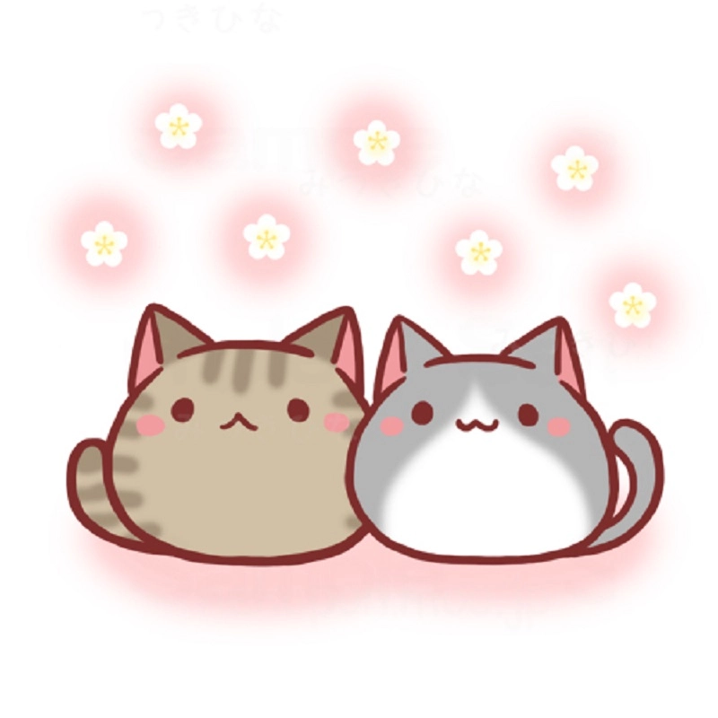 Hình nền cute mèo chibi lung linh dễ chịu
