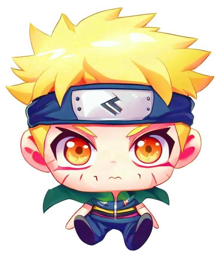 Anime Naruto chibi khi hành động đậm chất kawaii