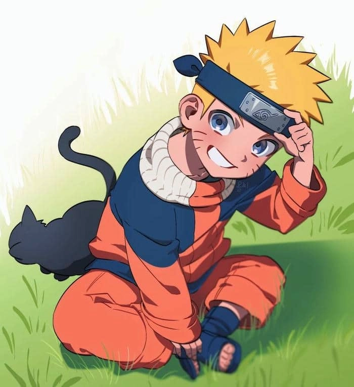 Hình ảnh Naruto Lục Đạo chibi sức mạnh thần thánh thu nhỏ