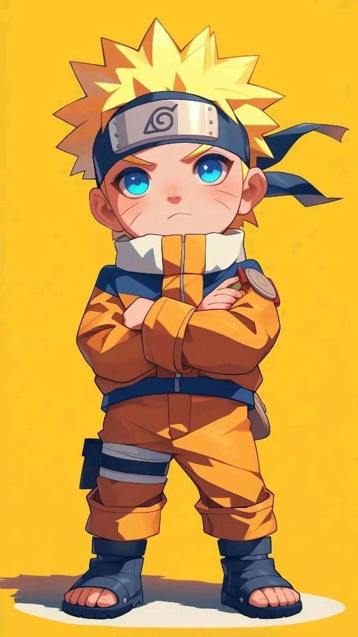 Hình vẽ Naruto chibi đơn giản mà tinh tế đến từng chi tiết