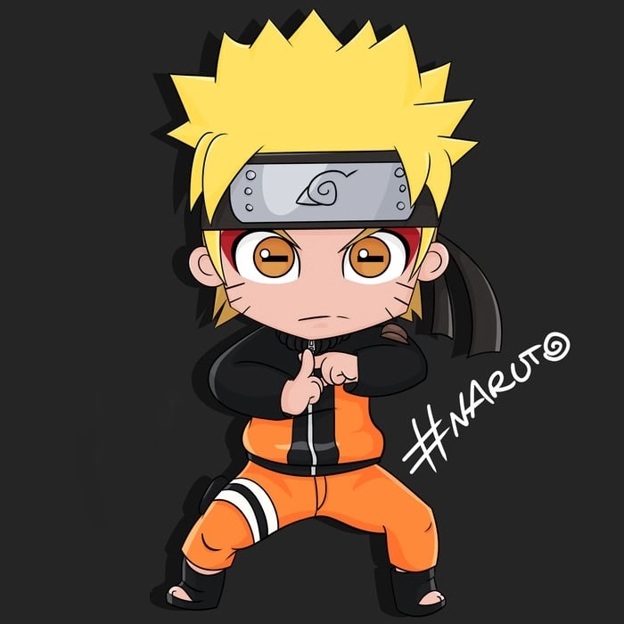 Chibi of Naruto tinh thần lửa trong hình hài chibi
