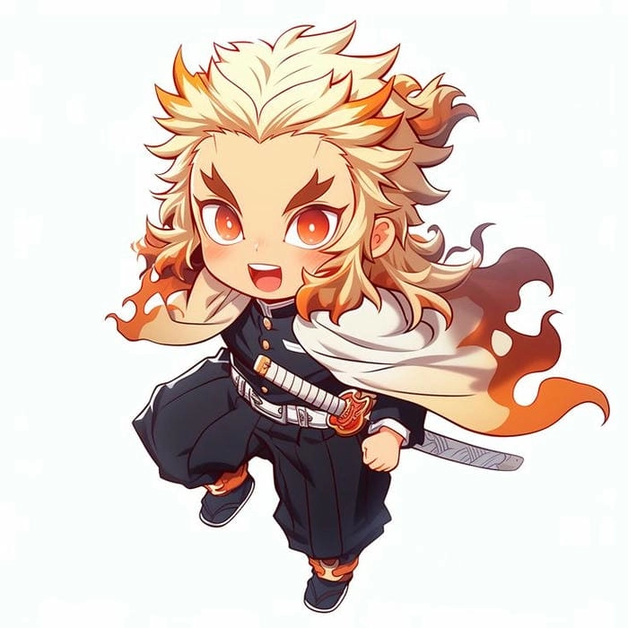 Ảnh rengoku chibi dễ thương như thiên thần nhỏ