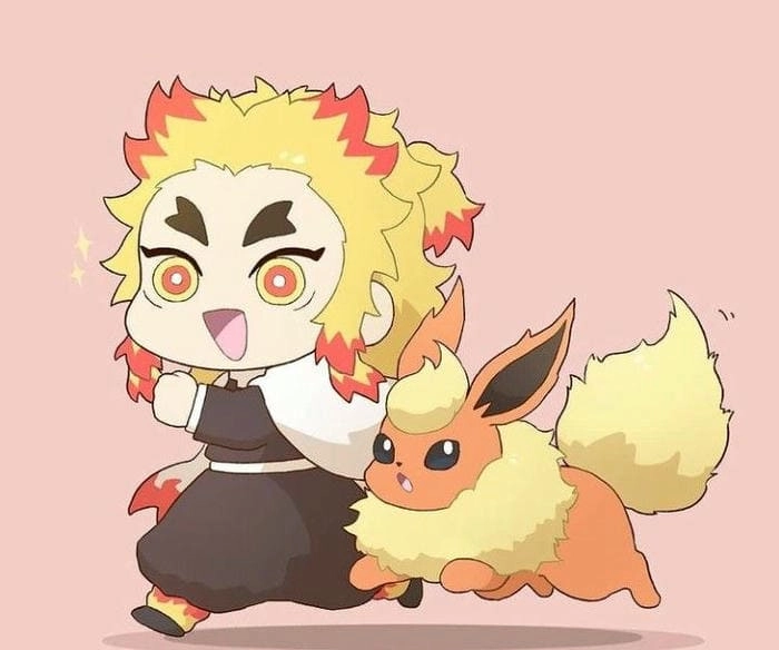 Hình rengoku chibi đáng yêu như tranh hoạt hình