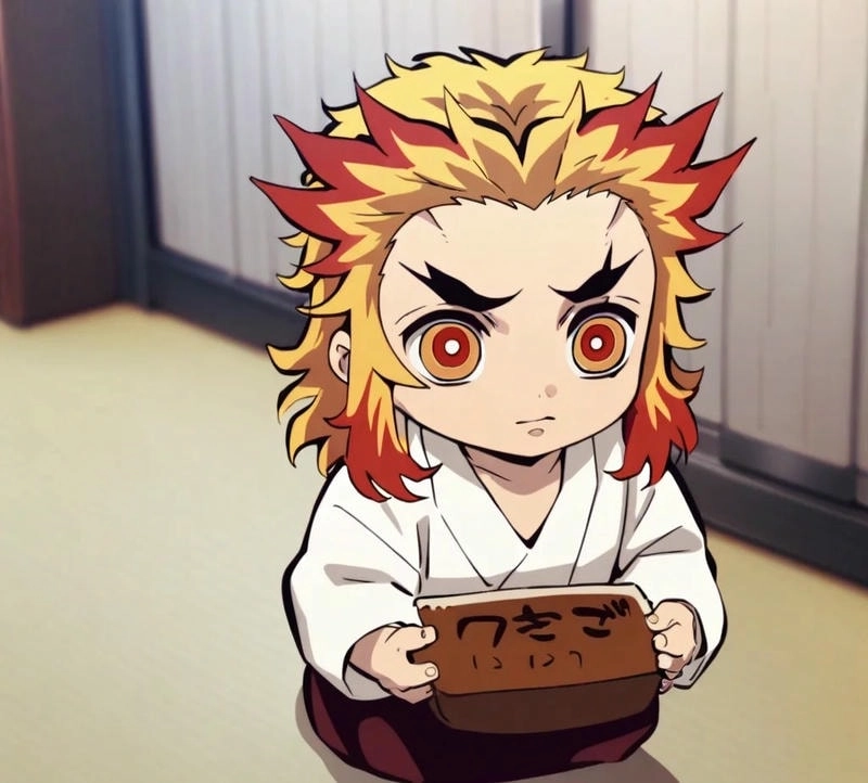 Rengoku chibi dễ thương như bước ra từ truyện
