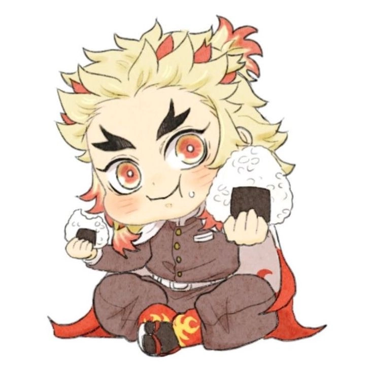 Rengoku chibi art vẽ tay đậm chất manga Nhật