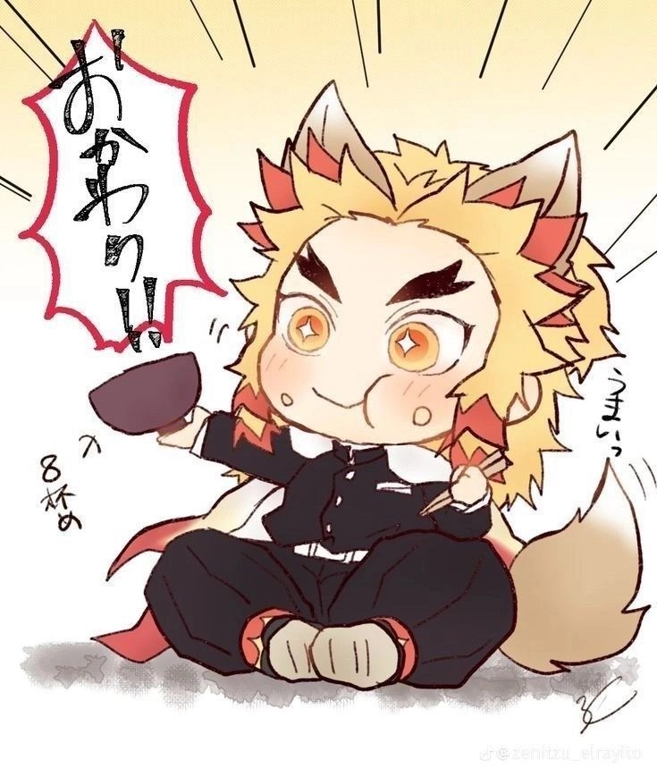 Rengoku chibi kawaii như bước ra từ cổ tích