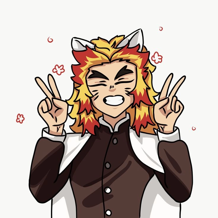 Rengoku chibi umai với biểu cảm ăn cực dễ thương