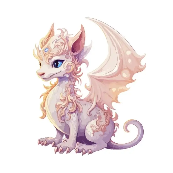 Ảnh rồng chibi đáng yêu với chi tiết sắc nét