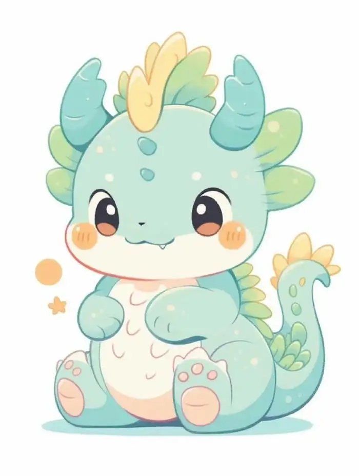 Avatar rồng chibi cute mang lại sự tươi mới cho hình ảnh của bạn