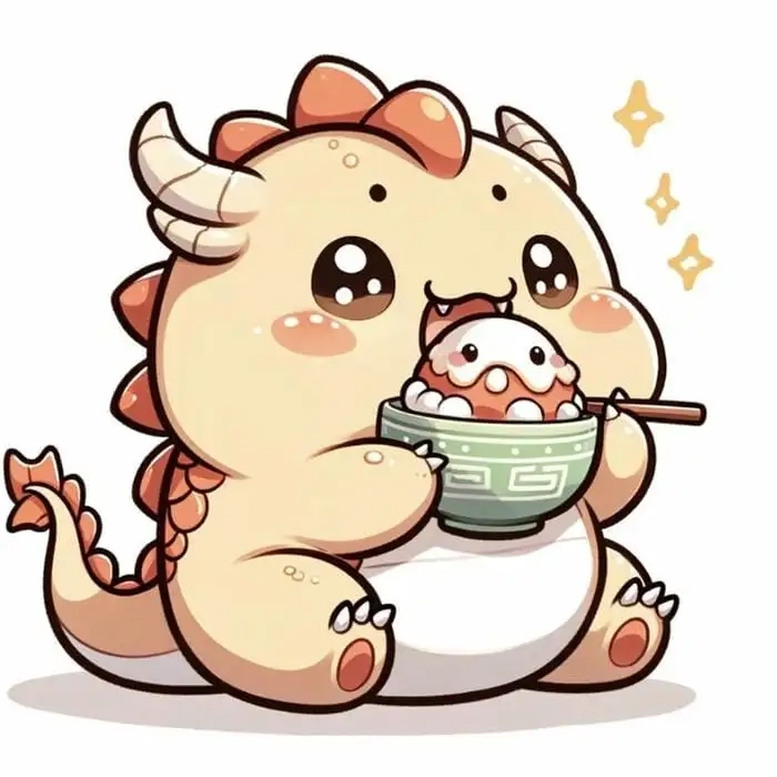 Ảnh con rồng chibi cực kỳ dễ thương, ai cũng yêu thích
