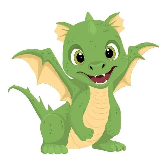 Hình vẽ con rồng chibi đẹp mắt, dễ dàng tạo ra các bức tranh tuyệt vời