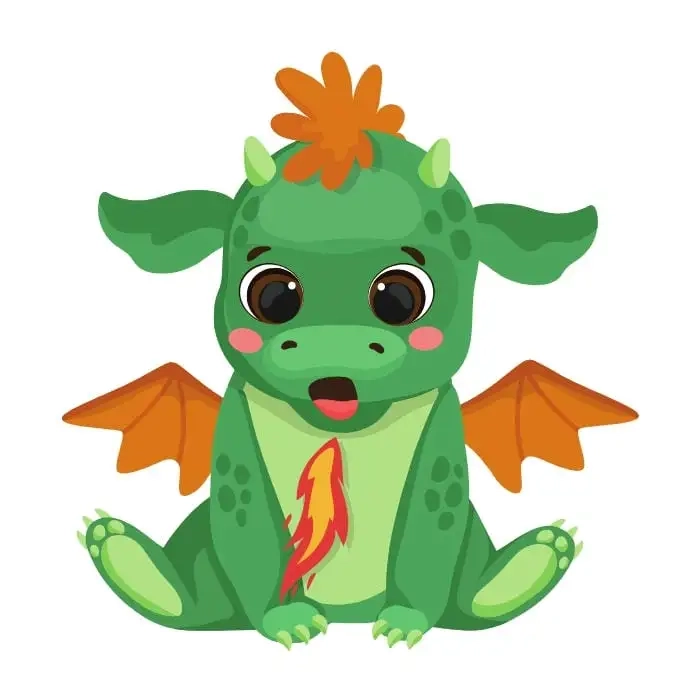 Hình ảnh rồng chibi cute, làm nổi bật không gian của bạn