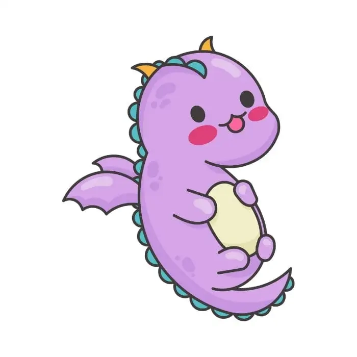 Rồng chibi 3D đầy cuốn hút, làm bức tranh thêm phần sinh động