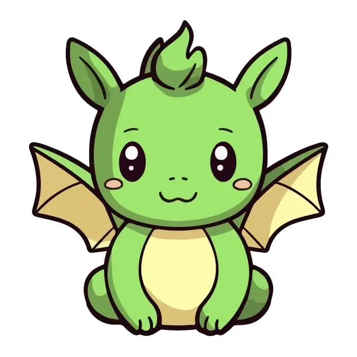 Rồng chibi đơn giản, dễ vẽ và là lựa chọn hoàn hảo cho người mới bắt đầu