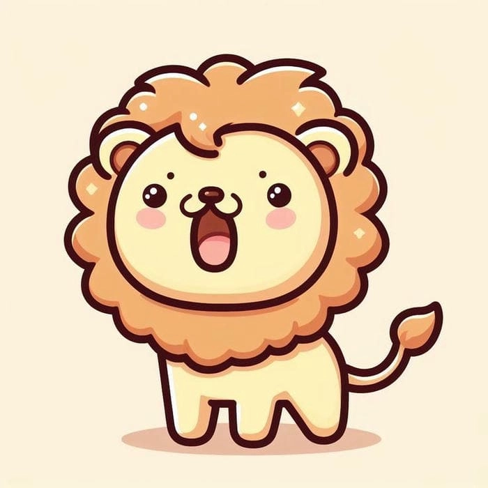 Sư tử chibi siêu đáng yêu phiên bản mini