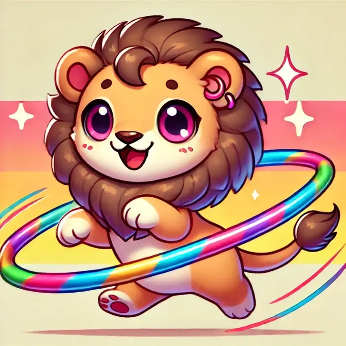 Hình chibi cung sư tử đầy màu sắc