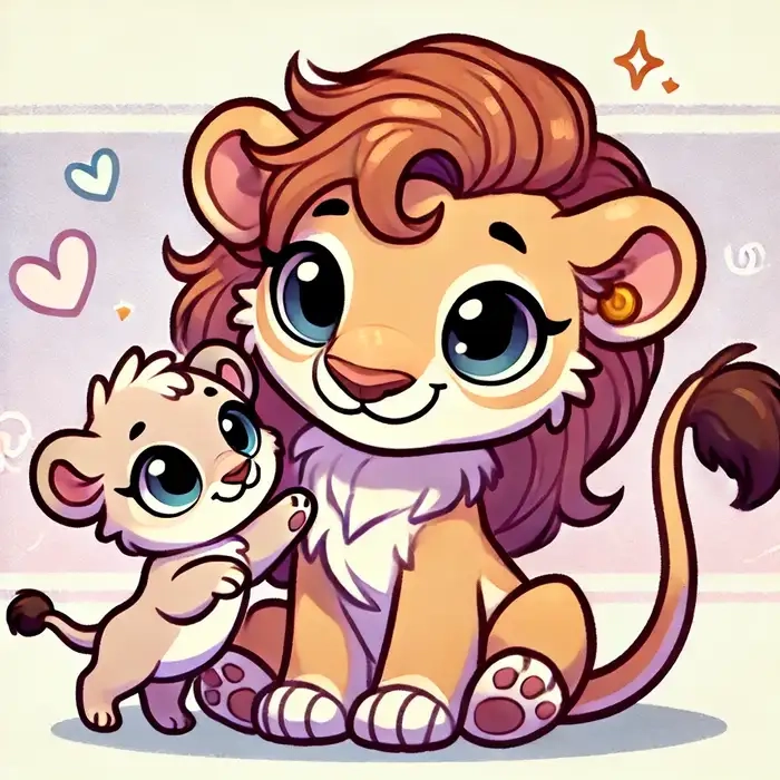 Vẽ sư tử chibi cute cực dễ tại nhà