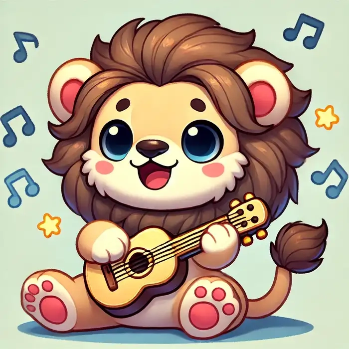 Con sư tử chibi cute khiến ai cũng mỉm cười