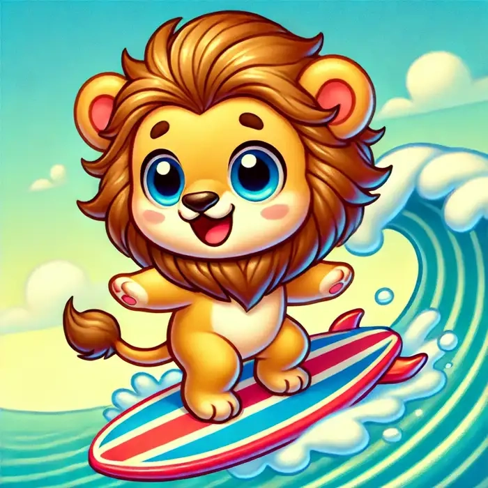 Hình nền cung sư tử chibi cho điện thoại
