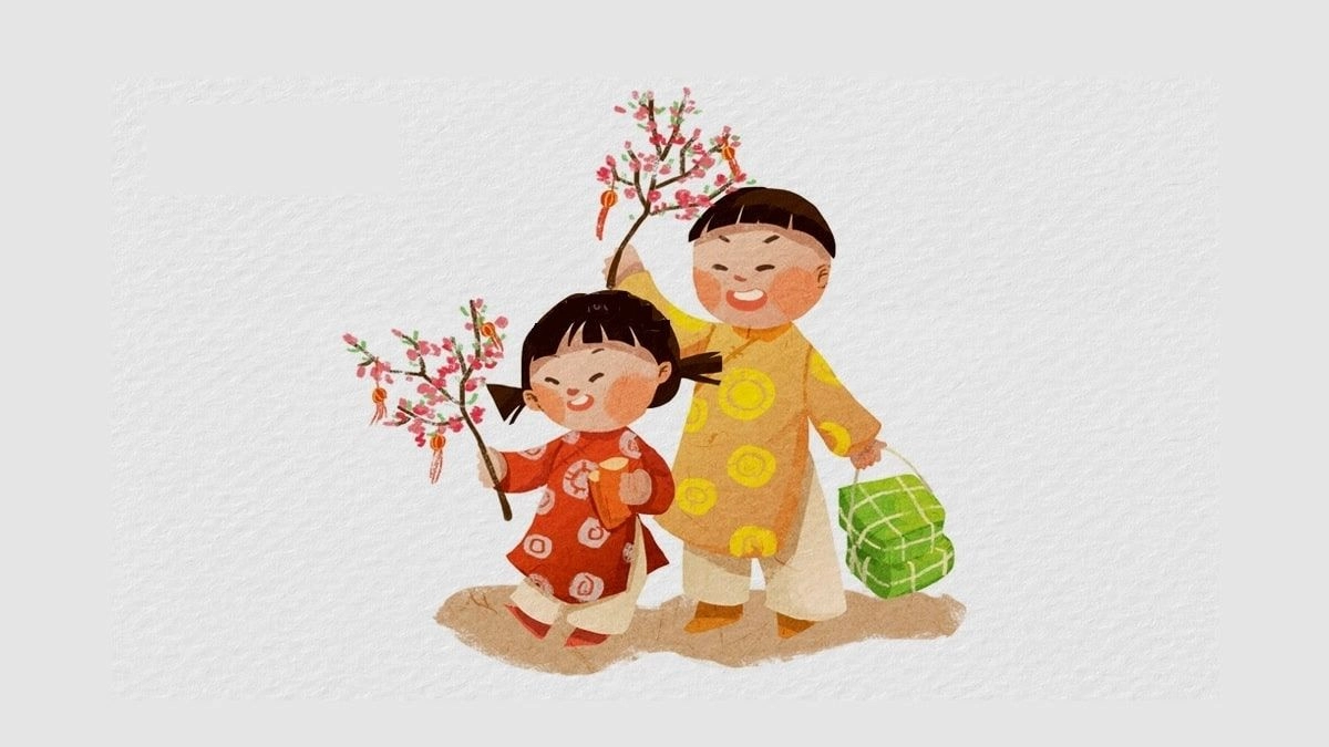 Hình Nền Tết Chibi rực rỡ đón mừng năm mới