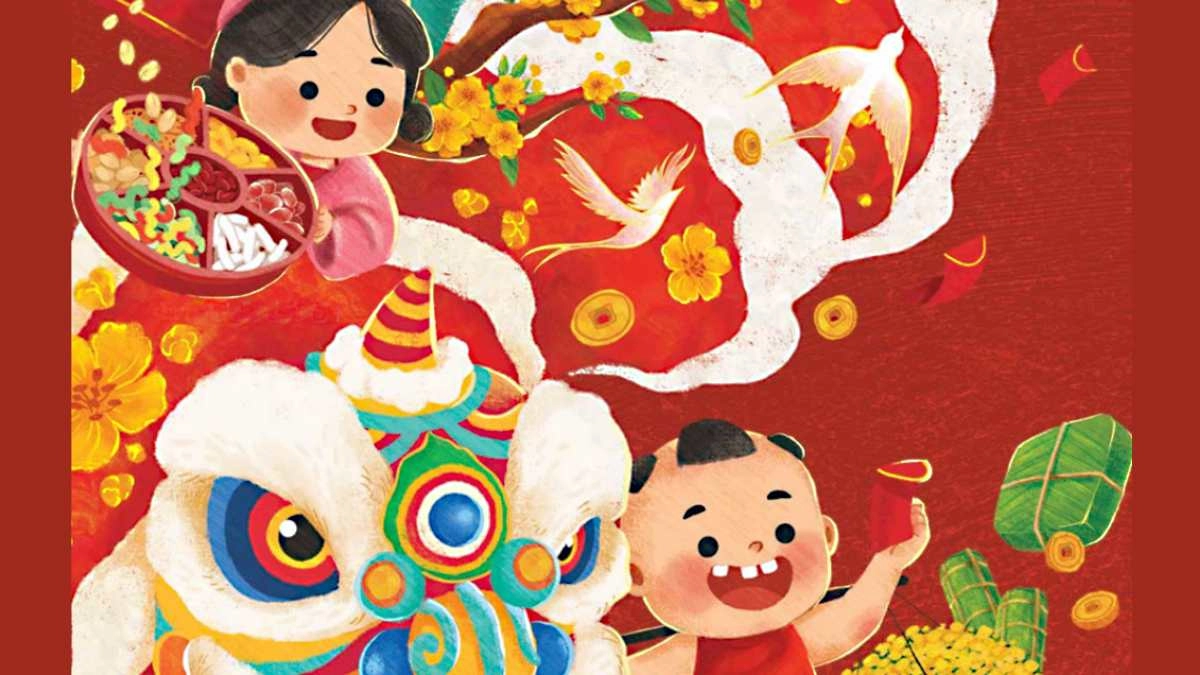 Ảnh Tết Cute Chibi ngập tràn không khí Tết