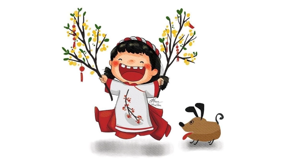 Chibi Ngày Tết tạo nên một không gian ấm áp