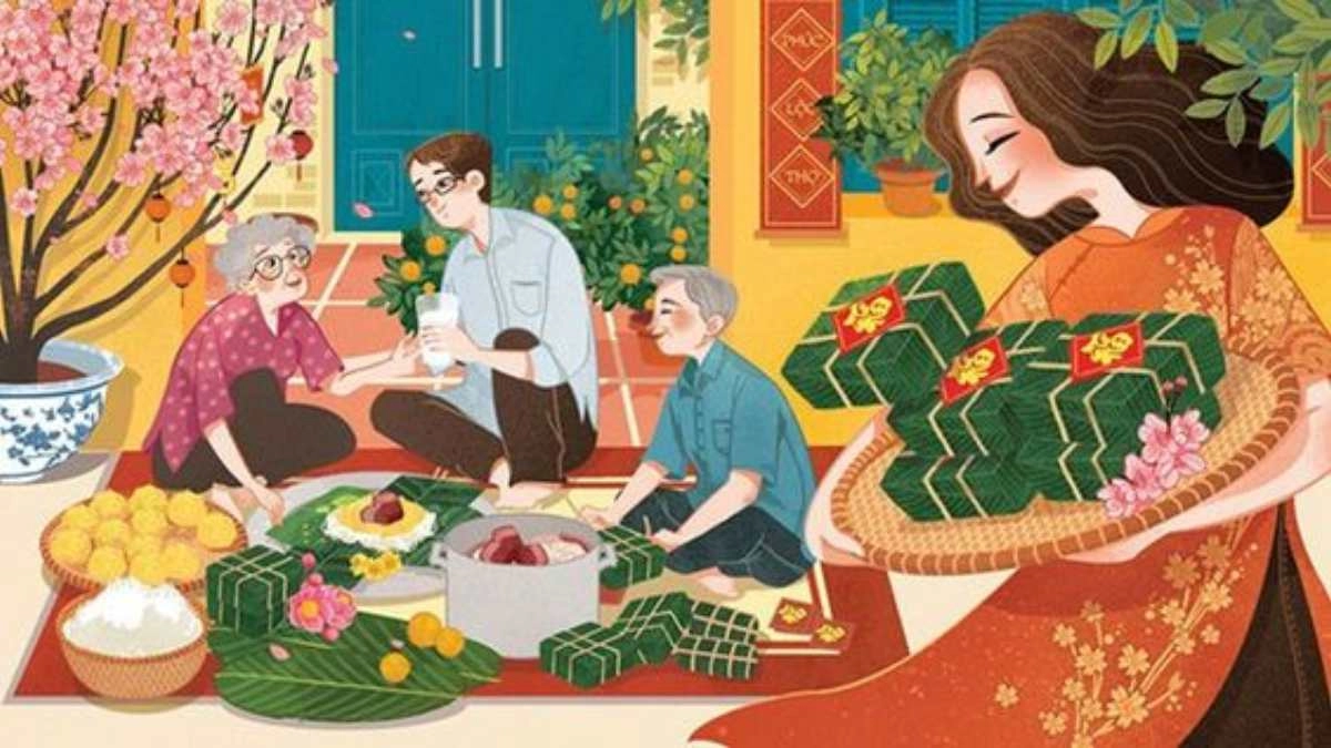 Hình Chi Bi Tết đầy sắc xuân và niềm vui