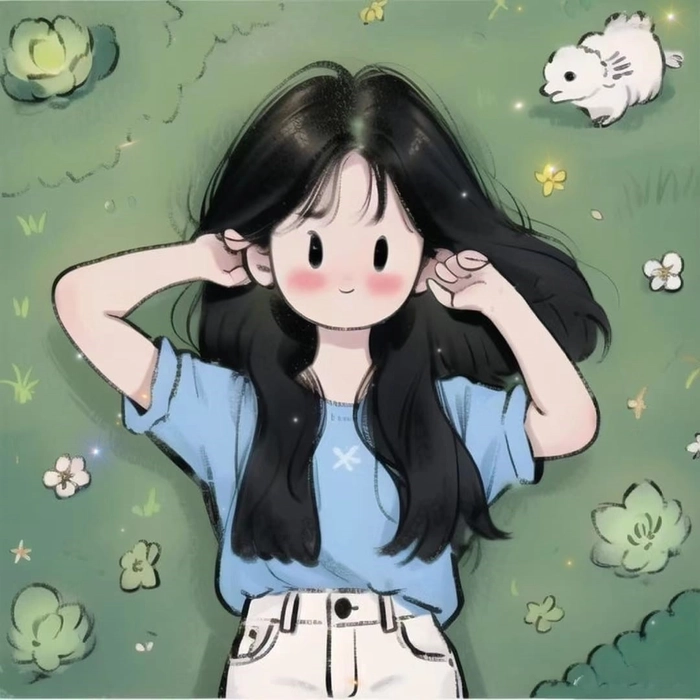 Hình nền cute chibi nữ nhẹ nhàng và dịu dàng