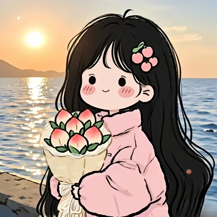 Hình anime chibi nữ cute dịu dàng và sống động