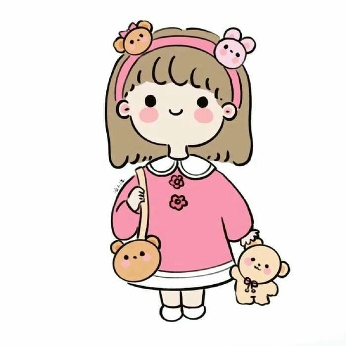 Ảnh anime nữ chibi mềm mại và dịu dàng
