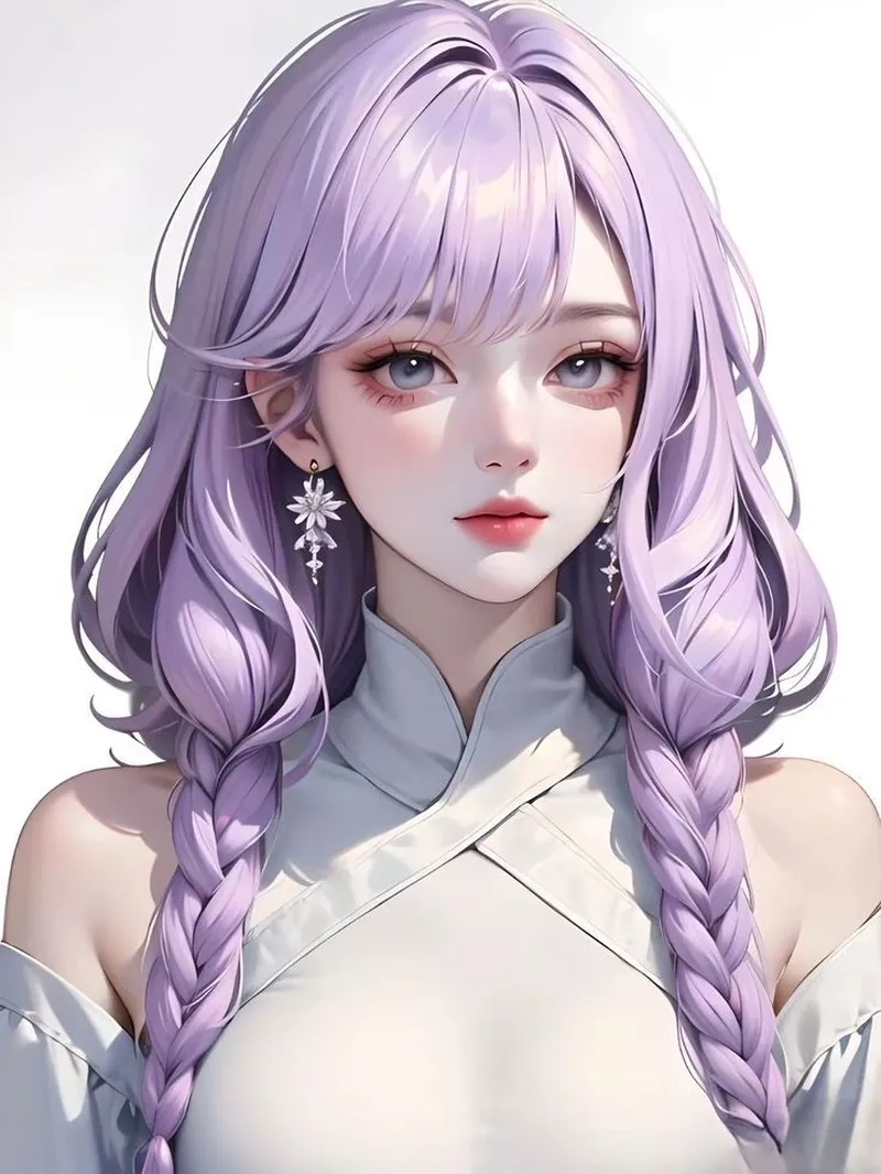 Avatar màu tím phong cách nhẹ nhàng