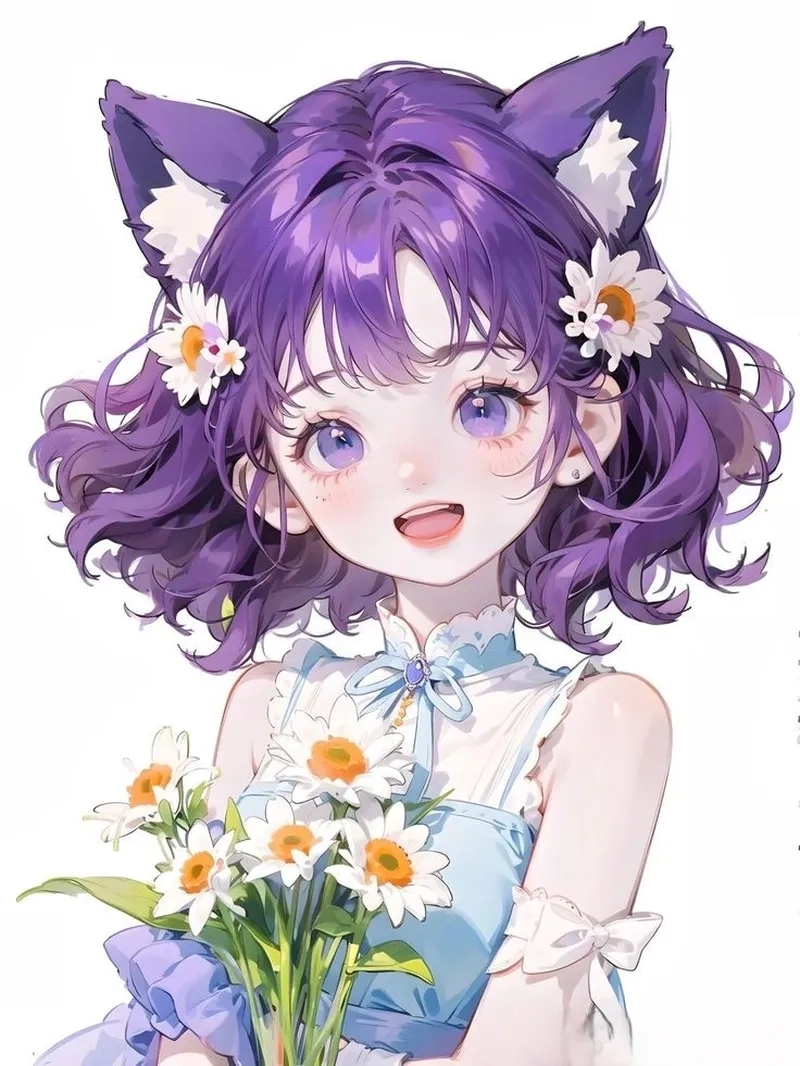 Avatar cute màu tím rất dễ thương