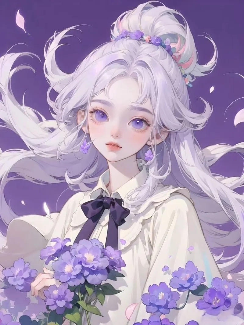 Avatar đẹp màu tím mang vẻ huyền bí