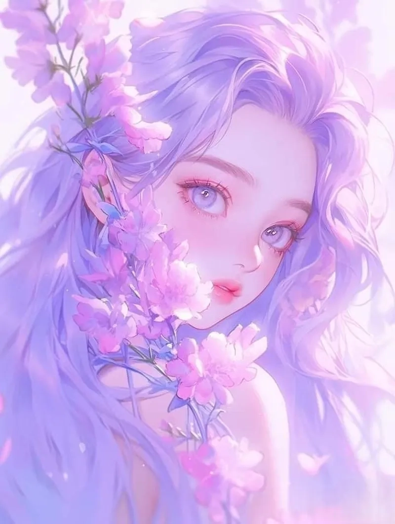 Hình avatar màu tím dùng làm hình đại diện