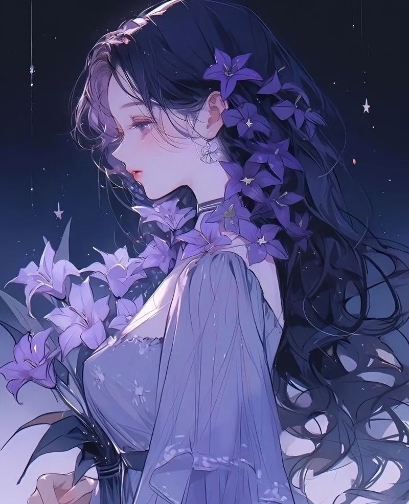 Ảnh cute màu tím hợp gu giới trẻ hiện đại