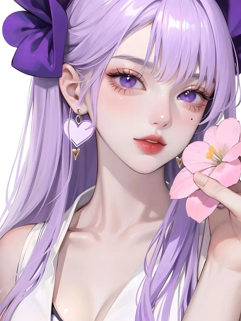 Ảnh avatar màu tím cá tính và nổi bật