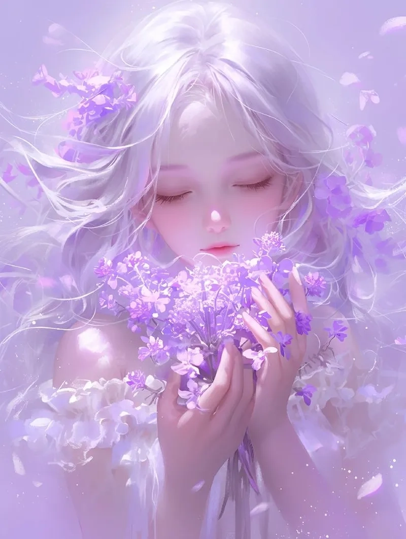 Hình ảnh màu tím nhạt mềm mại và tinh tế