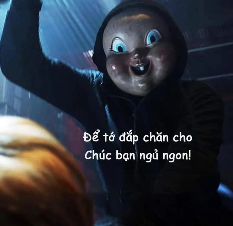 Meme chúc ngủ ngon hài hước giúp bạn quên đi lo âu.