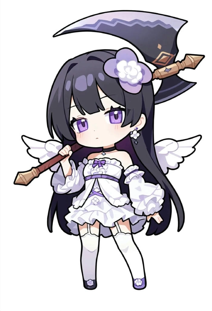Hình anime cute chibi nữ tỏa sáng nhẹ nhàng
