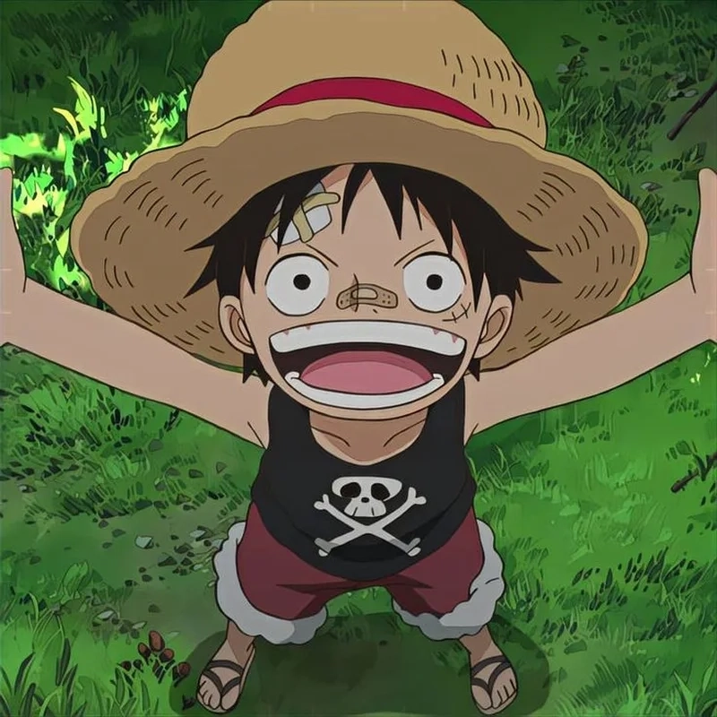 Anime Luffy chibi mang đến vẻ đẹp tinh tế, sắc nét