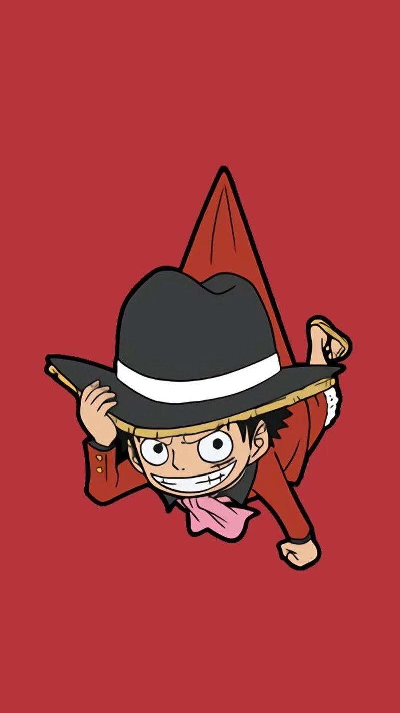 Cute Luffy chibi, làm sáng bừng màn hình điện thoại