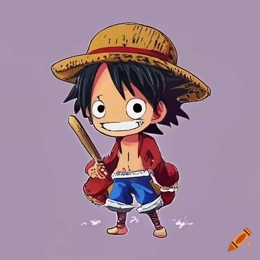 Luffy chibi One Piece drawing với nét vẽ đẹp mắt