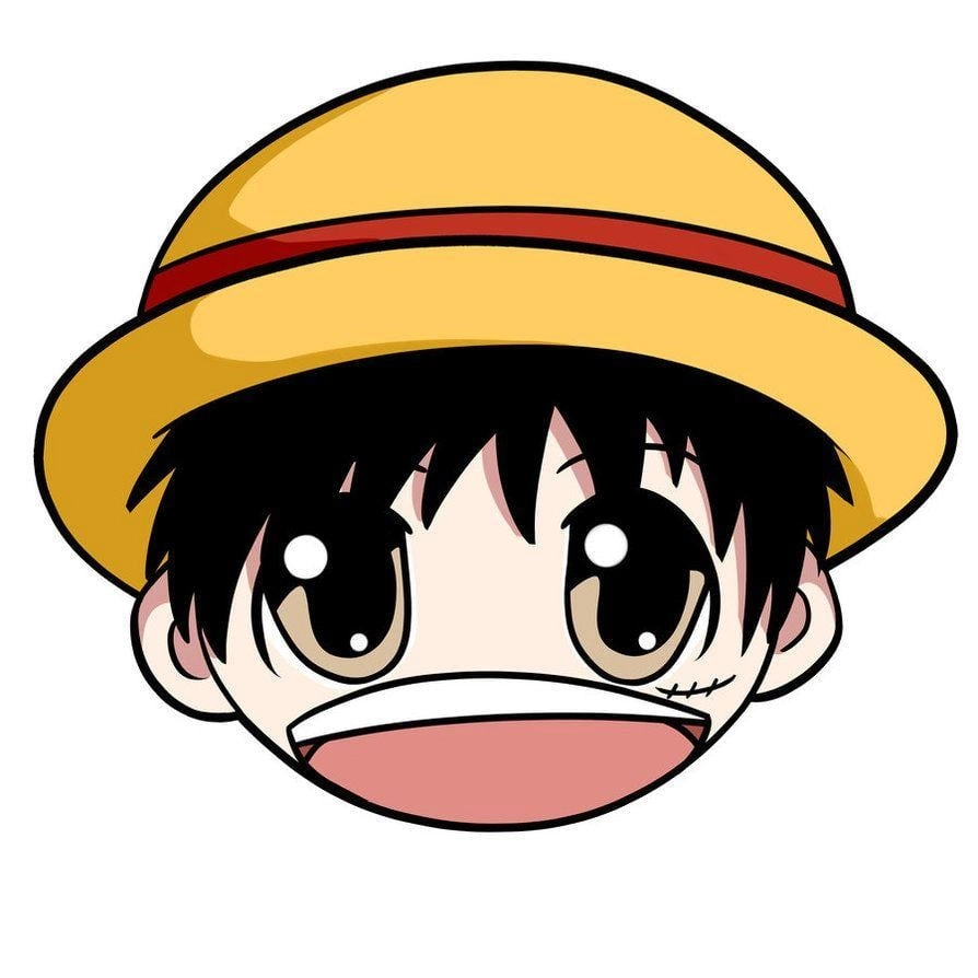 Ảnh Luffy chibi rực rỡ đầy sức sống