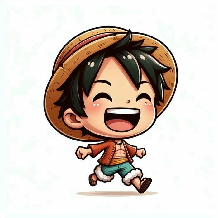 Piece Luffy chibi cute thể hiện sự đáng yêu đầy bất ngờ