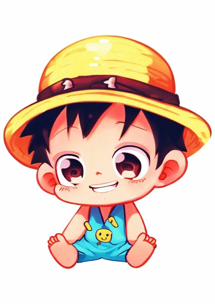 One Piece Luffy chibi dễ thương, đáng yêu vô cùng